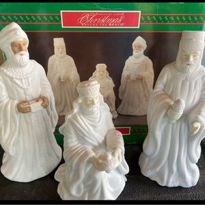 1994 Christmas Around the World White Nativity, Three Kings Set